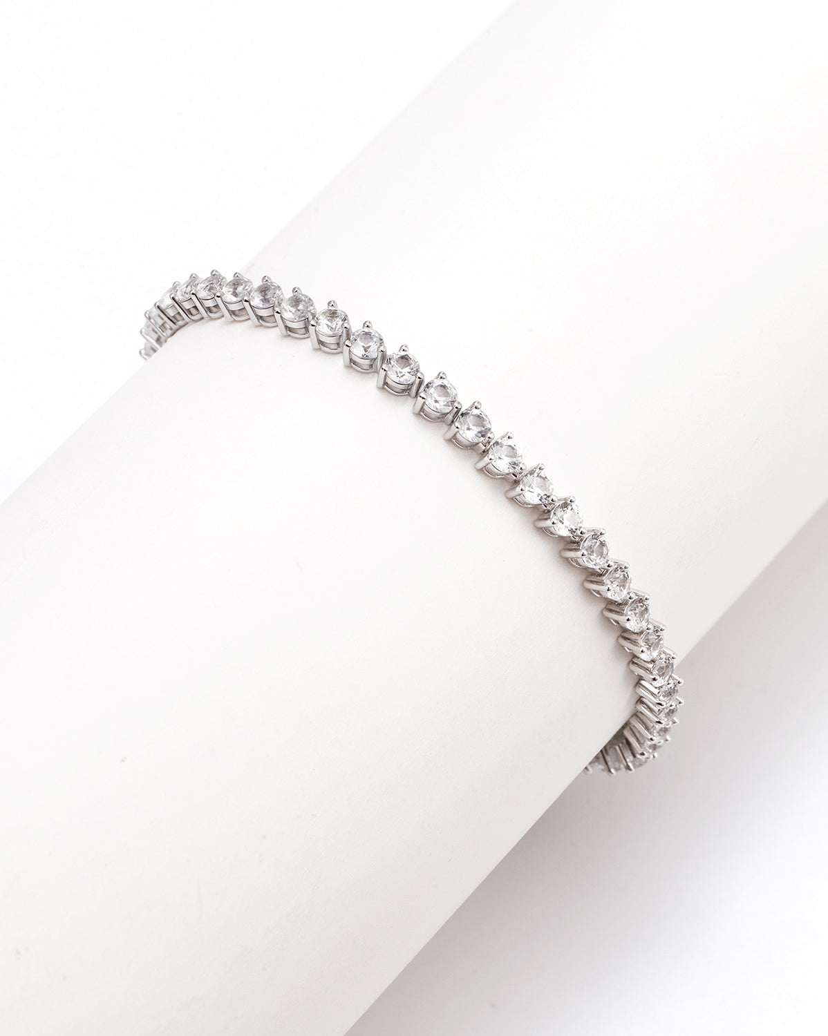To Be Continued…  – White Sapphire Tennis Bracelet