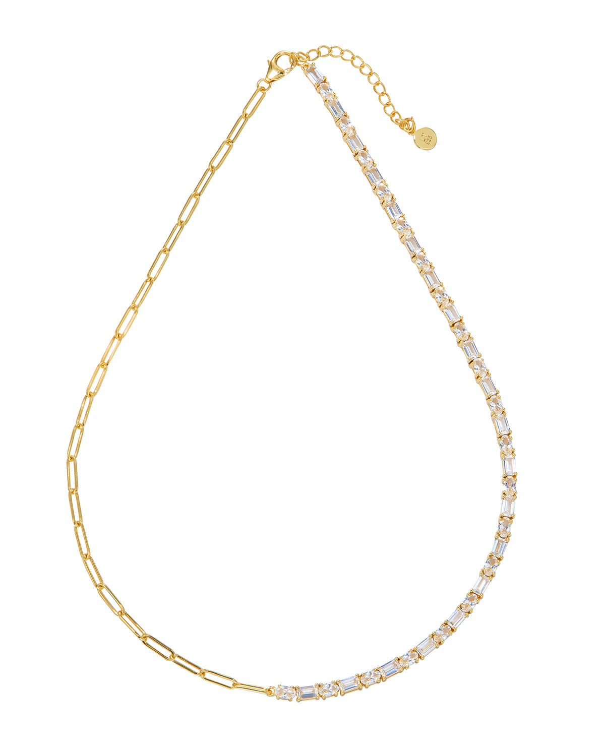 Today, Tomorrow  –  Half Tennis Half Paperclip Necklace